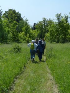 Hikers on the Cation Wildlife Preserve Trails.